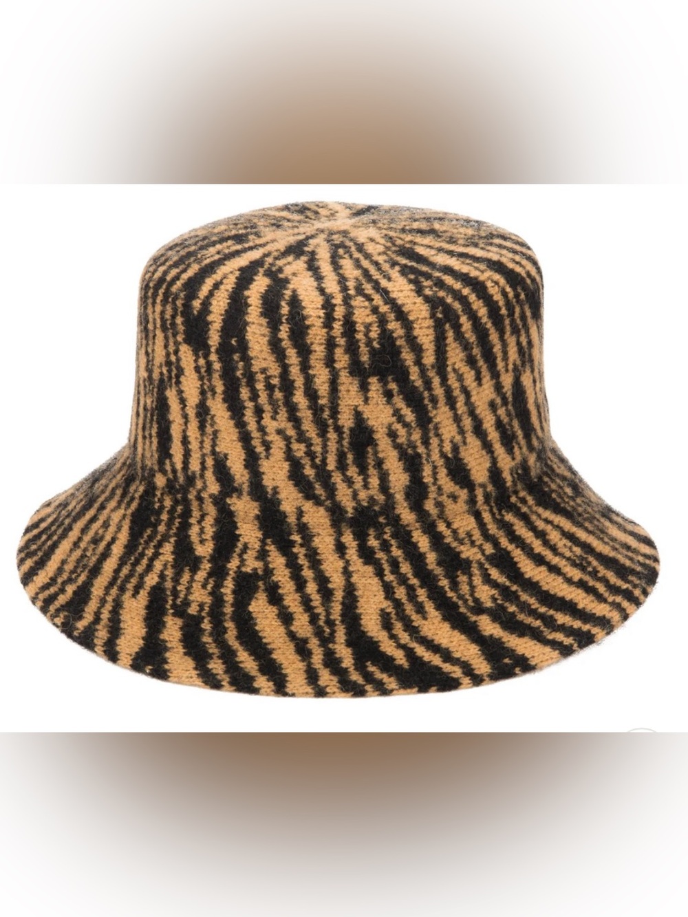 San Diego Hat Company the Pippen Bucket Hat Wool-Blend Tiger-Print | Black & Tan